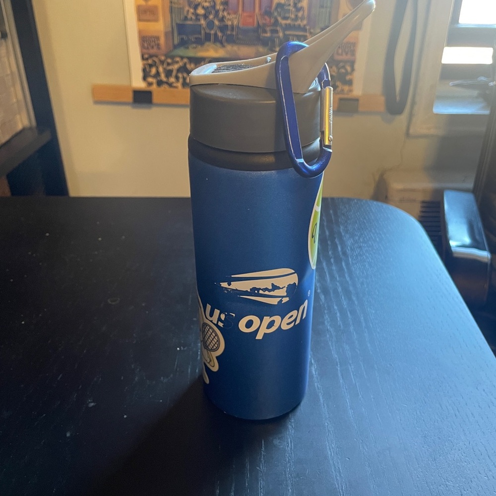 Blue US Open Water Bottle with Carabiner